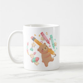 Teddy's Illustration zur Rückkehr in die Schule Kaffeetasse