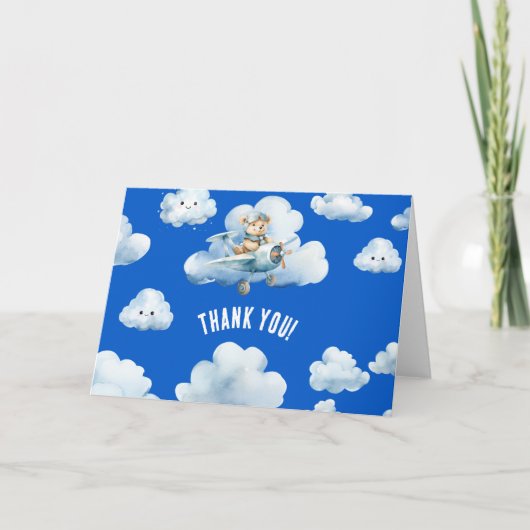 Teddy's Mile-High Celebration: 1. Geburtstag Dankeskarte (Vorderseite)