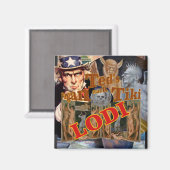 Ted's Pagan Tiki Shack Bar Enoteca Lodi Magnet (Vorderseite/Rückseite)