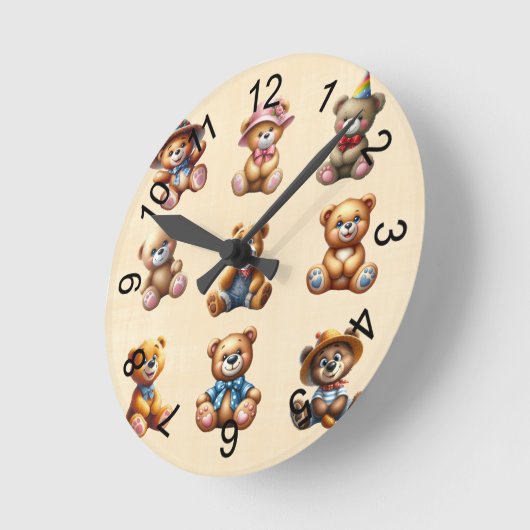 Teds Runde Wanduhr (Winkel)