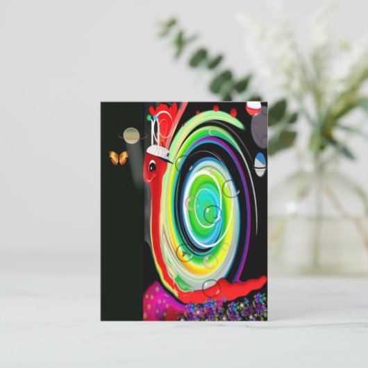 TedTheSnail Postkarte (Stehend Vorderseite)