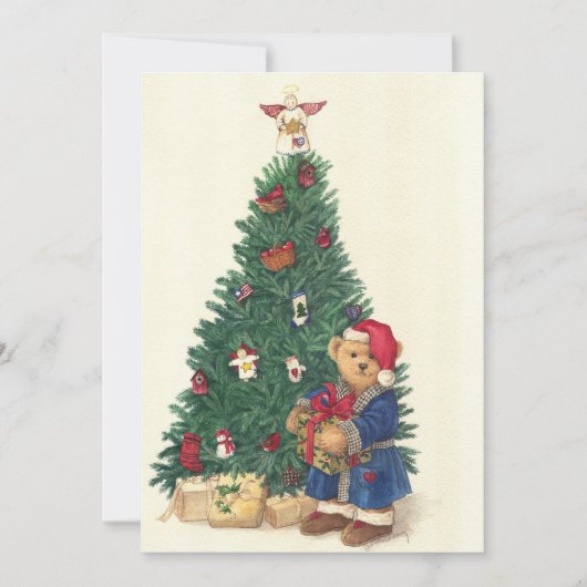 TEDY BEAR HOLIDAY PARTEI INVITE EINLADUNG (Vorderseite)