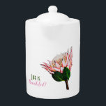 Tee<br><div class="desc">Bild eines handgemalten Protea, der Blume Südafrikas. Das hier ist der König Protea, was für eine wunderschöne, rosa Blume!</div>