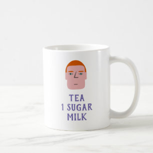 Tee 1 Zuckermilch Kaffeetasse