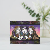 Tee 4 Three Eccentric KiKi Party Fairies Postkarte (Stehend Vorderseite)