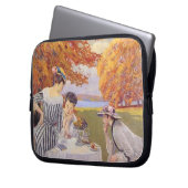 Tee am Herbst im Park Laptopschutzhülle (Vorderseite Links)
