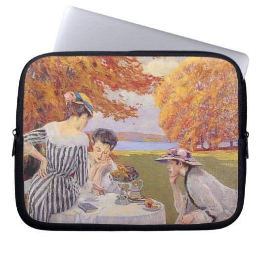 Tee am Herbst im Park Laptopschutzhülle (Vorderseite)