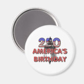TEE America's 250th Birthday Magnets Magnet (Vorderseite/Rückseite)