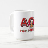 TEE AOC als Präsidentin Kaffeetasse (Vorderseite Links)