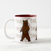 Tee Artistic Wild Grizzly Brown Bear Zweifarbige Tasse (Links)