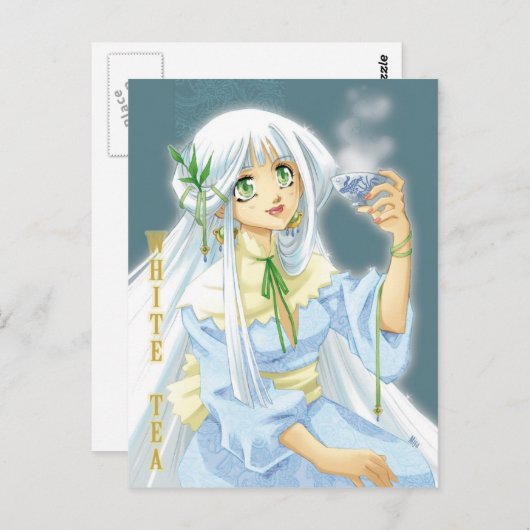 Tee auf dem Postweg Postkarte (Vorne/Hinten)
