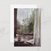 Tee auf einer regnerischen Tageskarte Dankeskarte (Vorne/Hinten)