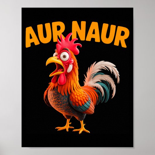 Tee Aur Naur Hühner-Meme Poster (Vorne)
