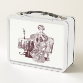 Tee aus Damengetränken Metall Brotdose (Rückseite)