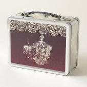 Tee aus Damengetränken Metall Brotdose (Rückseite)