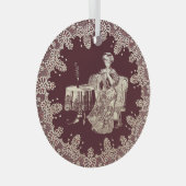 Tee aus Damengetränken Ornament Aus Glas (Vorderseite Rechts)