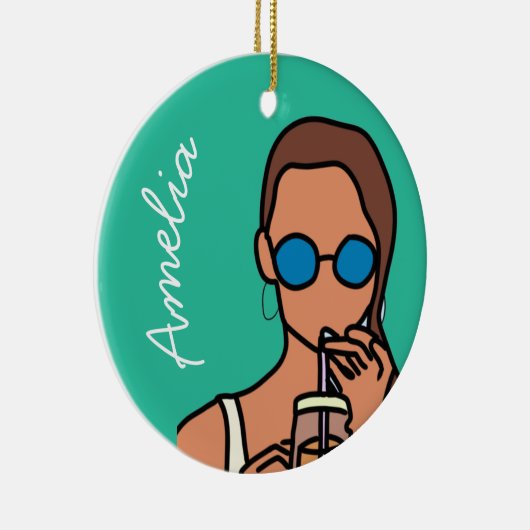 Tee aus dem Glas Keramik Ornament (Rechts)