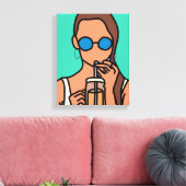 Tee aus dem Glas Leinwanddruck (Insitu (Wohnzimmer))