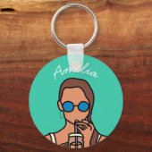 Tee aus dem Glas Schlüsselanhänger (Vorderseite)