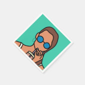 Tee aus dem Glas Serviette (Ecke)