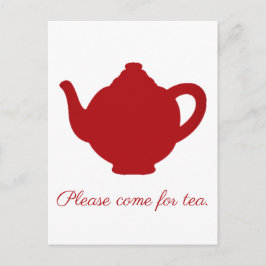 Tee aus rotem Teekessel Postkarte