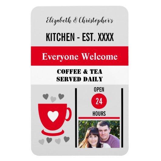 Tee aus Tee aus der Küche Foto Magnet (Vertikal)