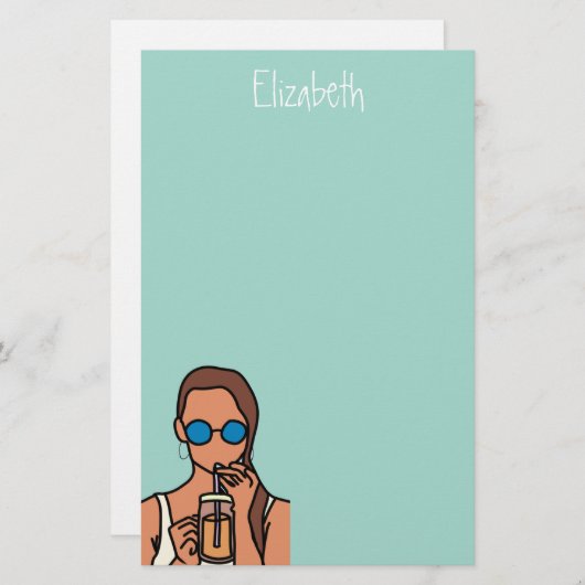 Tee aus Tee, Tee, Tee, Tee Briefpapier (Vorne/Hinten)