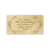 Tee aus verkettetem Jahrgang 1 - Matching Labels Adressaufkleber (Vorne)