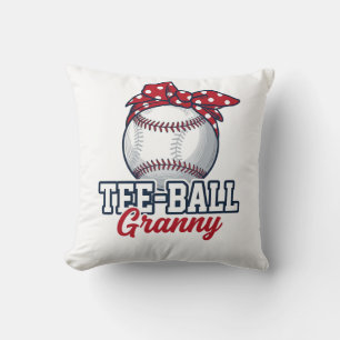Tee Ball Oma Baseball Bow Vintage-Shirt_1 Kissen