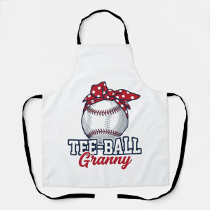 Tee Ball Oma Baseball Bow Vintage Shirt_1 Schürze