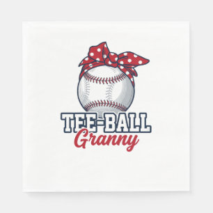 Tee Ball Oma Baseball-Schleife Vintage-Shirt_1 Serviette