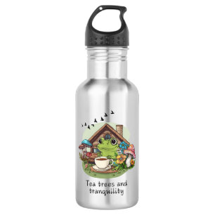 Tee, Bäume und Ruhe Edelstahlflasche