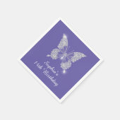 Tee B'day, Diamant Butterfly Name Age, Periwinkle Serviette (Ecke)