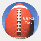 Tee Birthday Goal Post Orange Football Runder Aufkleber (Vorderseite)