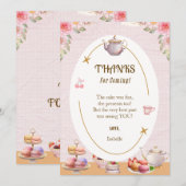 Tee Birthday Party Danke Karte (Vorne/Hinten)