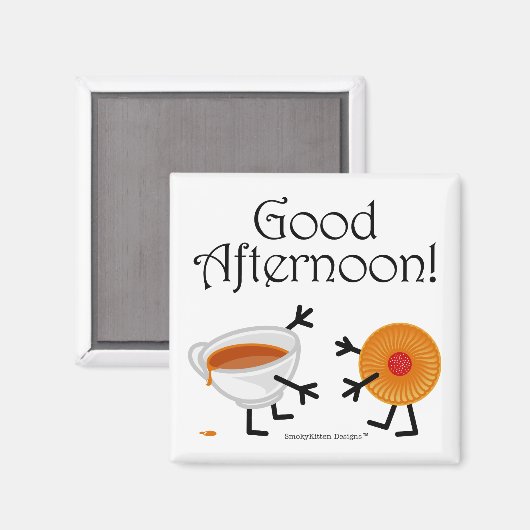 Tee & Biscuit - Guten Nachmittag! Magnet (Vorderseite/Rückseite)