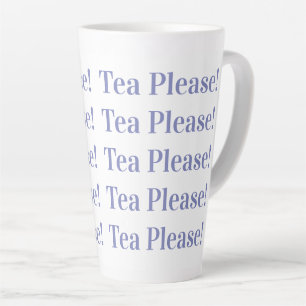 Tee bitte   Moderne Periwinkle Typografie Milchtasse