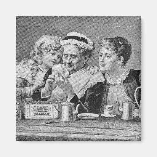 Tee-Blätter lesen Magnet (Vorne)