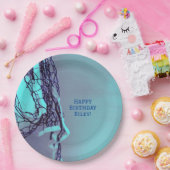 Tee Blue Geburtstagsparty Net & Volleyball Pappteller (Party)