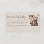 Tee-Blumenbücher für Babydusche Begleitkarte (Vorderseite)