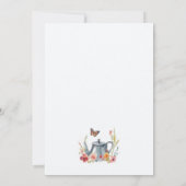 Tee-Brautparty Blumengarten Einladung (Rückseite)