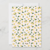 Tee Brautparty Lemons Pink Sommereinladung Feiertagskarte (Rückseite)