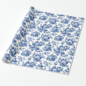 Tee Chinoiserie French Toile Du Jouy Pattern Geschenkpapier (Ungerollt)
