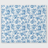 Tee Chinoiserie French Toile Du Jouy Pattern Geschenkpapier (Flach)