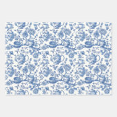 Tee Chinoiserie French Toile Du Jouy Pattern Geschenkpapier Set (Vorderseite 3)