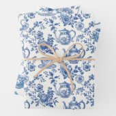 Tee Chinoiserie French Toile Du Jouy Pattern Geschenkpapier Set (Beispiel)