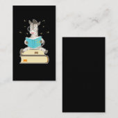 Tee-Coffee-Bookworm buchen Zebra Visitenkarte (Vorne/Hinten)