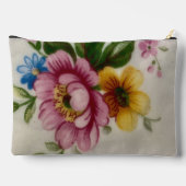 Tee Cup Blumenstrauß Druck Nähtasche Zubehörtasche (Rückseite)