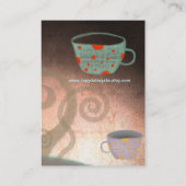 Tee-Cup-Coffee Shop-Visitenkarte Visitenkarte (Rückseite)