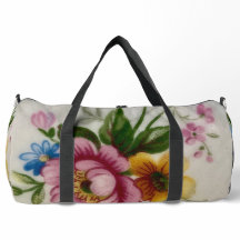 Tee Cup Floral Bouquet Duffle Tasche